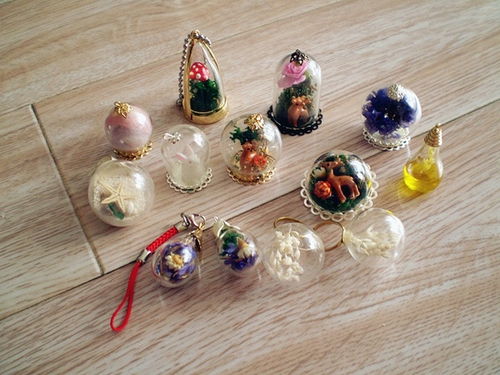 diy 鋁線 木制品 玻璃罩小物