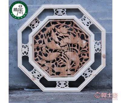 【杭州鵬晨木制品廠家直銷東陽木雕雕花裝飾香樟木雕刻三魚圖掛件】杭州中南建筑裝飾材料市場鵬萍建材商行 - 產品庫