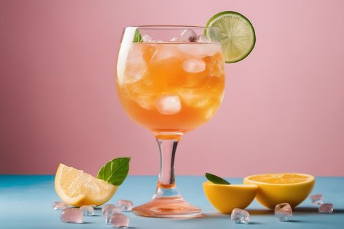 無酒精冰塊檸檬炫彩果汁冷飲 清新即飲，視覺與味覺的雙重盛宴